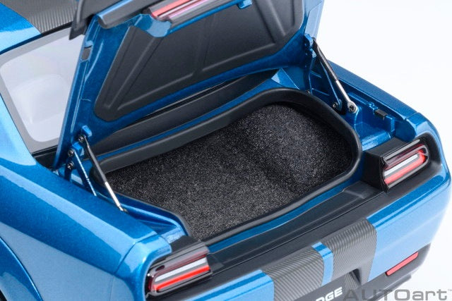 [ Pre-order ] 71767 AUTOart 1:18 Dodge Challenger SRT Super Stock 2023 (Pearl Blue with Carbon Black Stripes <FROSTBITE>)