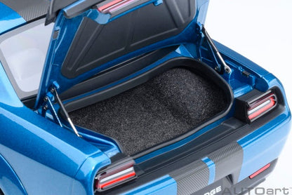 [ Pre-order ] 71767 AUTOart 1:18 Dodge Challenger SRT Super Stock 2023 (Pearl Blue with Carbon Black Stripes <FROSTBITE>)