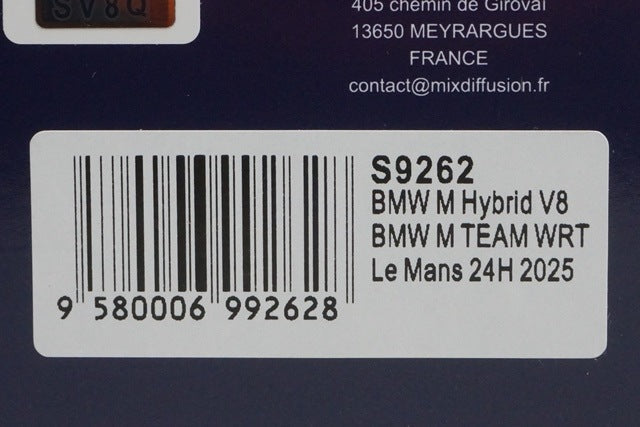 1:43 Spark S9262 BMW M Hybrid V8 BMW M Team WRT Le Mans 24H 2025 #15