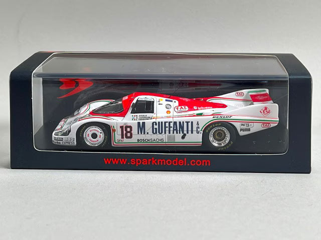 1:43 Spark S9867 Porsche 956 Le Mans 24H 1985 #18 M. Sigara / O. Larrauri / G. Tarquini