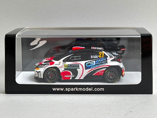 1:43 Spark S6862 Toyota GR Yaris Rally2 Breton Racing 6th RC2 Monte Carlo Rally 2024 #27