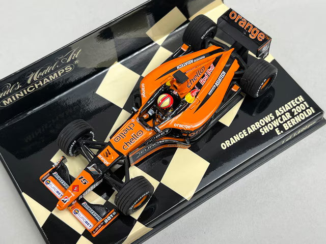 1:43 MINICHAMPS 430010085 Orange Arrows Asiatech Show Car 2001 #15 E. Bernoldi