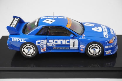 1:43 EBBRO 44188 Nissan Calsonic Skyline R32 JGTC 1994 #1 Blue model car