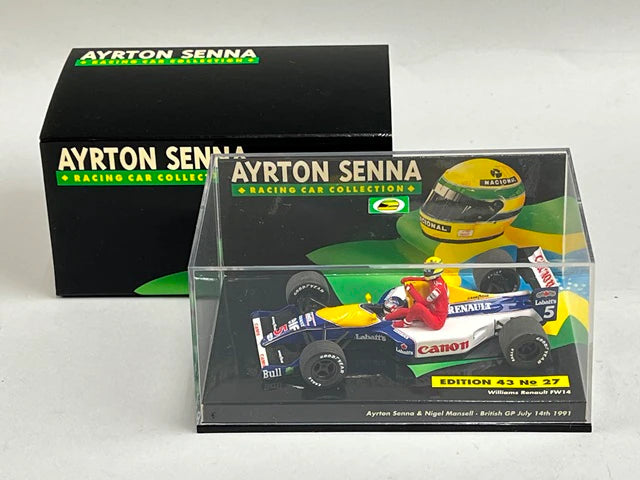 1:43 MINICHAMPS 540914305 Williams Renault FW14 Ride On Senna N.Mansell British GP 1991 #5 ASC No.27