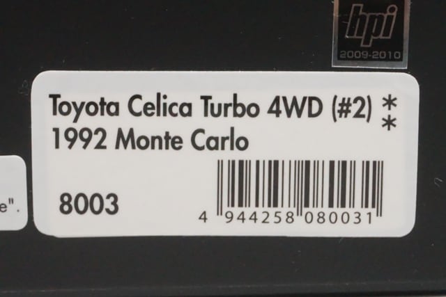 1:43 HPI 8003 Toyota Celica Turbo 4WD Monte Carlo 1992 #2 model car