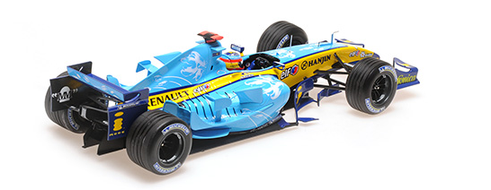 [ Back-order ] MINICHAMPS 117051105 1:18 Renault R25 F.Alonso British GP 2005 2nd place model car