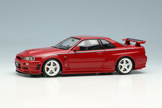 [ Back-order ] Make Up EIDOLON EM436C 1:43 Nissan Skyline GT-R BNR34 NISMO R-tune Active Red model car