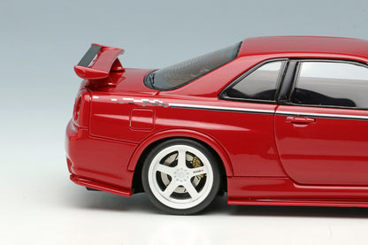 [ Back-order ] Make Up EIDOLON EM436C 1:43 Nissan Skyline GT-R BNR34 NISMO R-tune Active Red model car