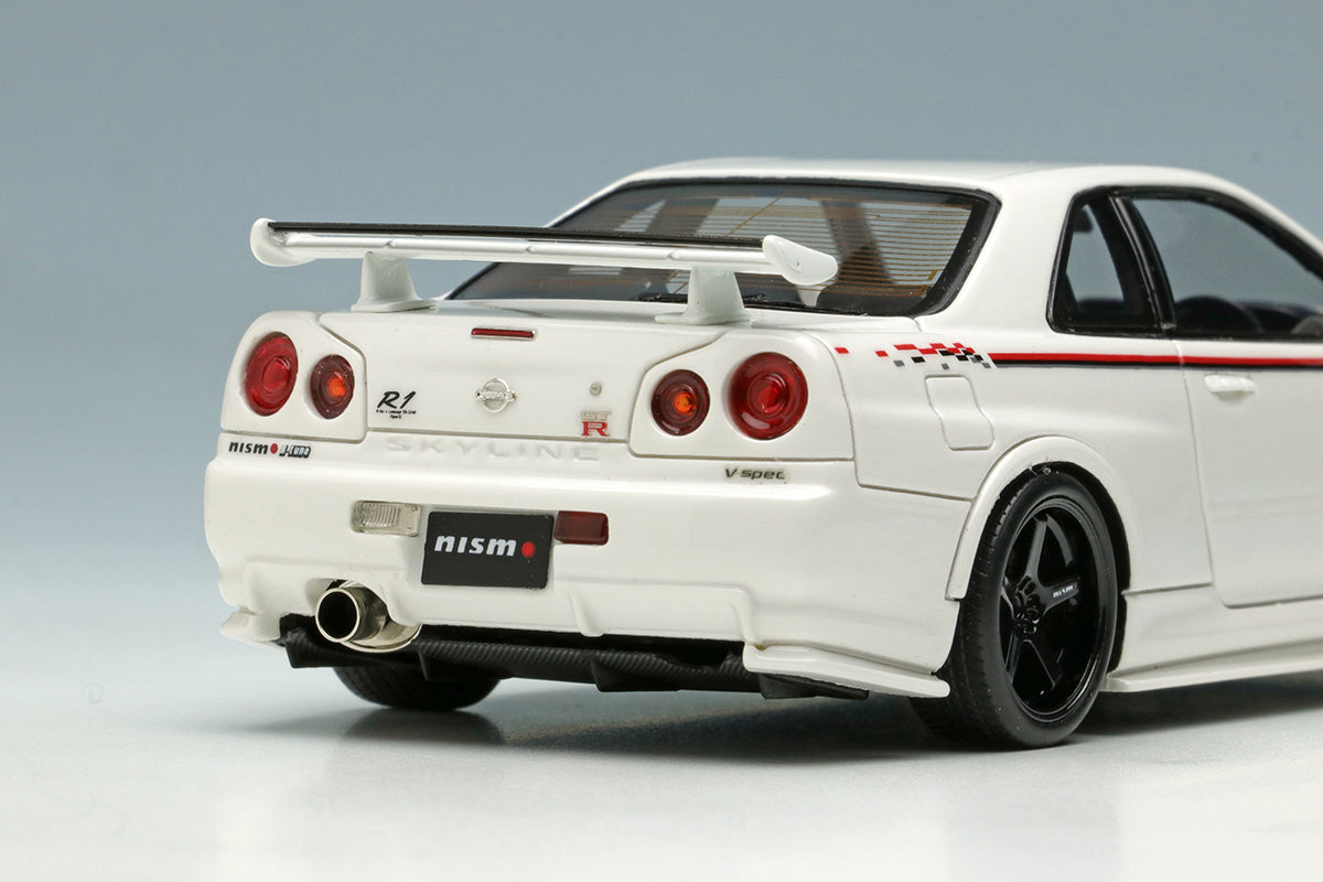 [ Back-order ] Make Up EIDOLON EM436E 1:43 Nissan Skyline GT-R BNR34 NISMO R-tune White model car
