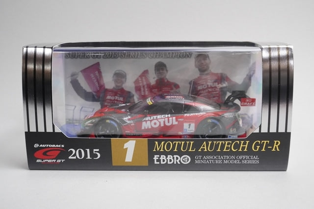 1:43 EBBRO 45350 MOTUL AUTECH GT-R SUPER GT500 2015 Champion Car #1 model car
