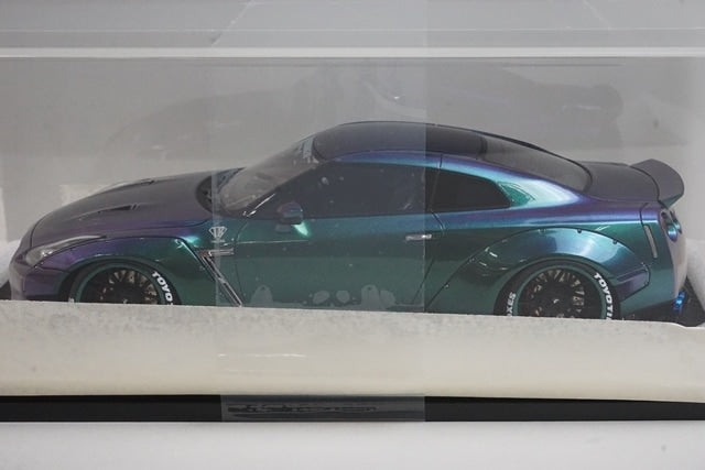 1:18 ignition model IG1033 LB-WORKS GT-R (R35) Metallic Purple / Green WEB Limited