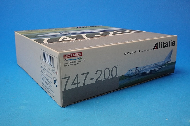 1:400 B747-200 Alitalia Bvlgari paint I-DEMS 55538 Dragon airplane model