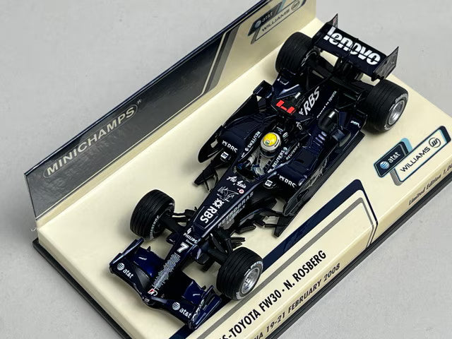 1:43 MINICHAMPS 400080207 AT&T Williams Toyota FW30 Test Barcelona N. Rosberg 2008 #7