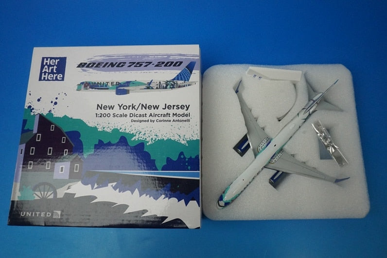 1:200 B757-200 United Her Art Here New York New Jersey N14102 LH2269 JC Wings airplane model