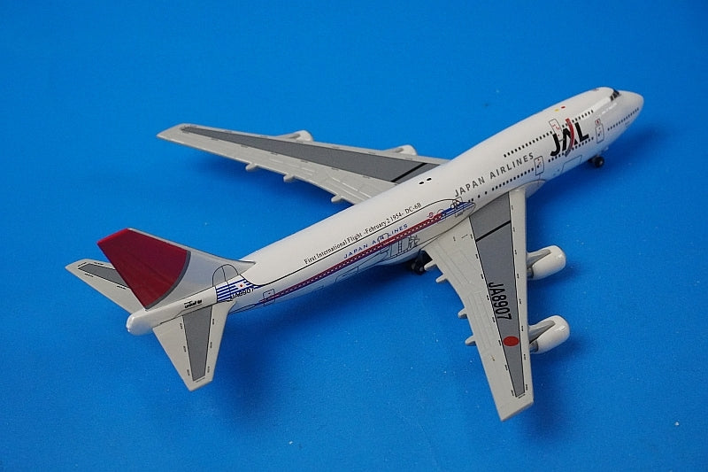 1:500 B747-446D JAL 50th Anniversary of International Flights JA8907 NET Models airplane model