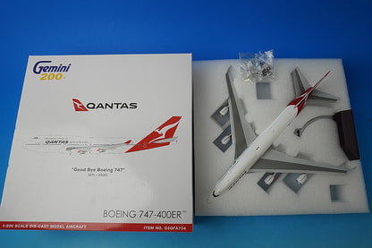 1:200 B747-400ER QANTAS VH-OEH G2QFA734 Gemini