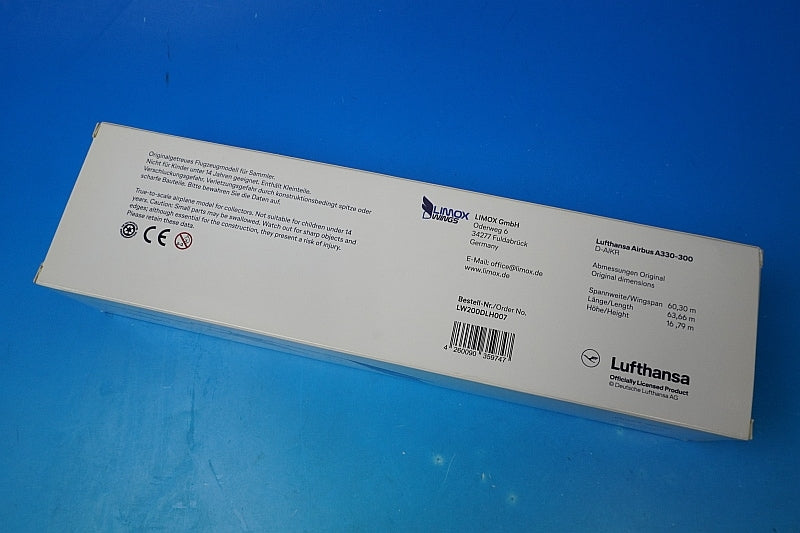 1:200 A330-300 Lufthansa Oldenburg D-AIKR LW200DLH007 LIMOX airplane model