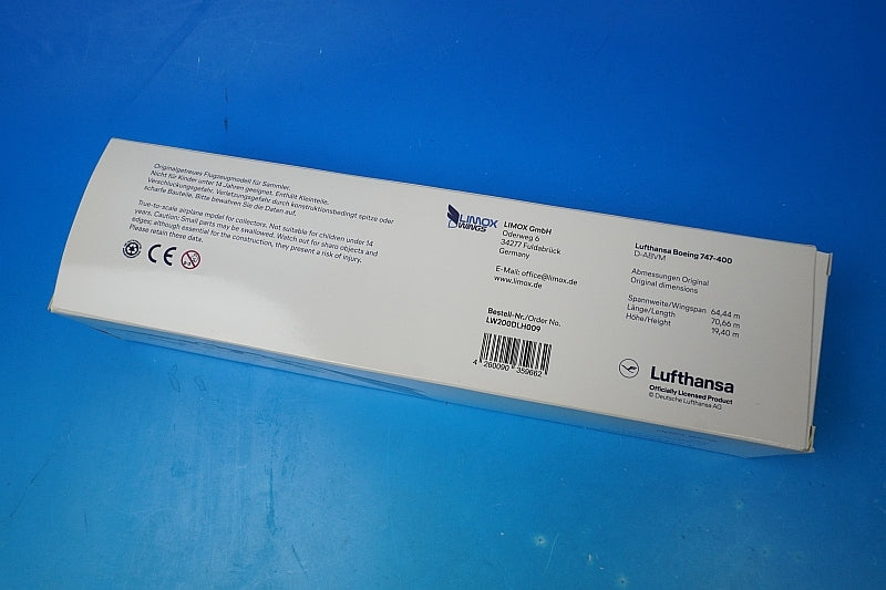 1:200 B747-400 Lufthansa Kiel D-ABVM LW200DLH009 LIMOX airplane model