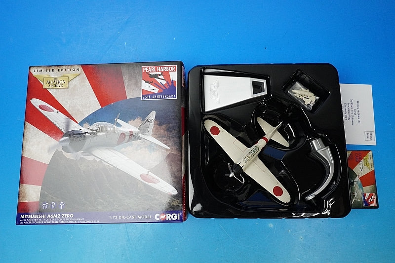 1:72 Mitsubishi A6M2 Zero Type 21 Carrier Fighter IJN Flight Sergeant Hirano aboard the aircraft carrier Akagi AI-154 AA33108 Corgi airplane model