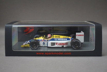 1:43 SPARK S7480 Williams FW11 Brazi GP Winner 1986 #6 Nelson Piquet