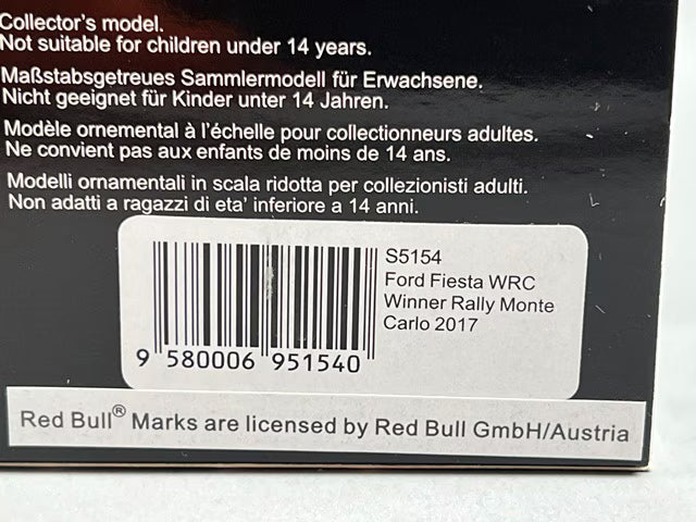 1:43 SPARK S5154 Ford Fiesta Monte Carlo Rally Winner 2017 #1