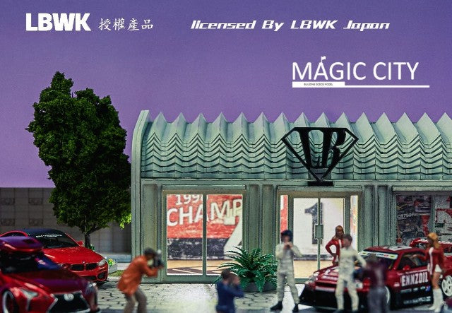 110037 Magic City 1:64 [30x40x17cm] LB LBWK Diorama with LED lights *Figures and minicars not included