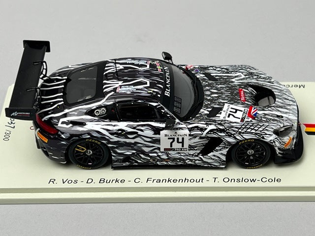 1:43 SPARK SB268 Mercedes AMG GT3 Ram Racing 2nd Pro-Am Cup class SPA 24h 2019 #74