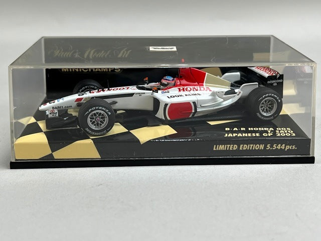 1:43 MINICHAMPS 400030116 B･A･R Honda 005 Japanese GP 2003 #16 T.Sato model car
