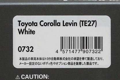 1:43 ignition model IG0732 Toyota Corolla Levin (TE27) White