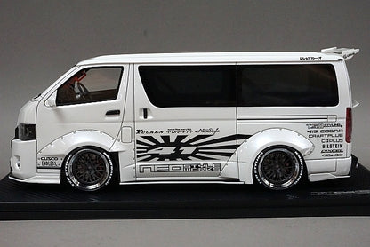 1:18 ignition model IG2804 T･S･D WORKS Hiace Pearl White Resin