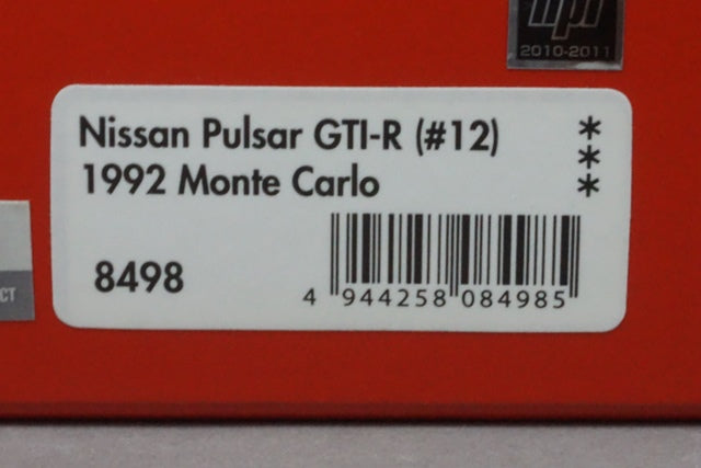 1:43 HPI 8498 Nissan Pulsar GTI-R Monte Carlo 1992 #12 model car