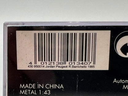 1:43 MINICHAMPS 430950014 Jordan Peugeot EJR 195 #14 R.Barrichello model car