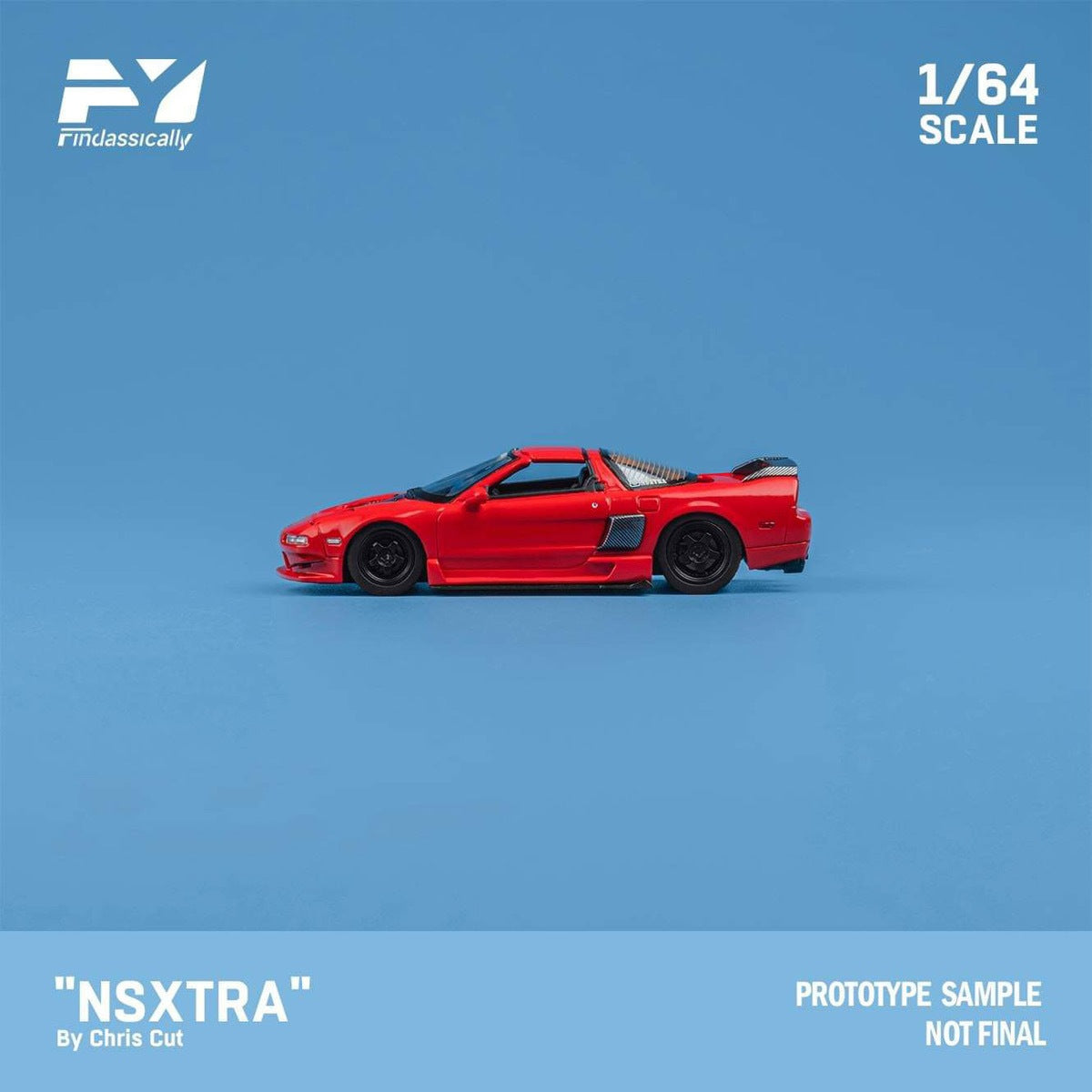 FY64002 Finclassically 1:64 NSX TRA by Chris Cut red Deluxe version