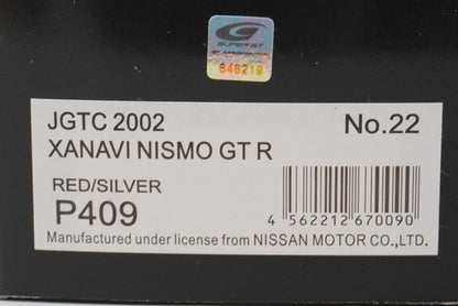 1:43 EBBRO P409 Xanavi NISMO GT-R JGTC 2002 #22 model car