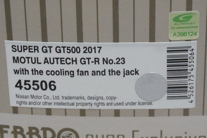 1:43 EBBRO 45506 Motul Autech GT-R Super GT500 2017 whit the cooling fan and the jack #23