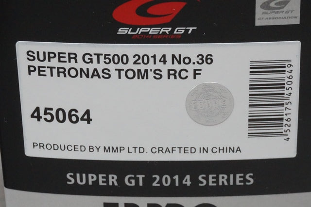 1:43 EBBRO 45064 Lexus Petronas Toms RC F Super GT500 2014 #36