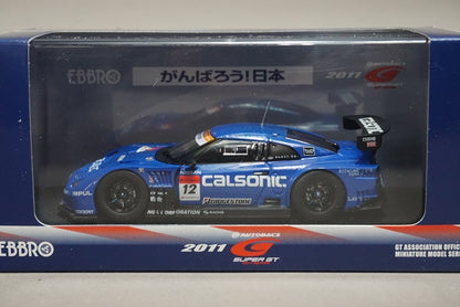 1:43 EBBRO 44542 Nissan CALSONIC IMPUL GT-R Super GT500 Fuji 2011 #12