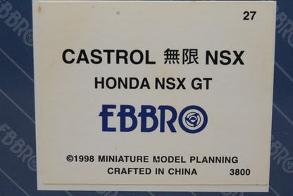 1:43 EBBRO 43027 Honda CASTROL MUGEN NSX GT #16