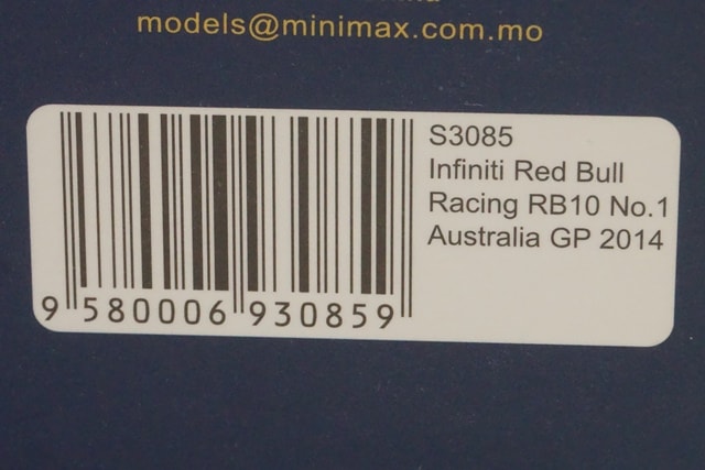 1:43 Spark S3085 Infiniti Red Bull Racing RB10 Australian Grand Prix 2014 #1 model car