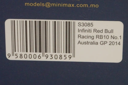 1:43 Spark S3085 Infiniti Red Bull Racing RB10 Australian Grand Prix 2014 #1 model car