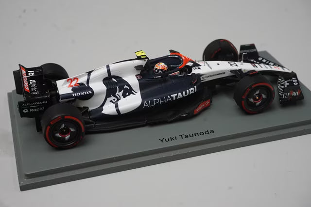 1:43 SPARK S8572 Alfa Tauri AT04 Scuderia Bahrain GP 2023 #22 Yuki Tsunoda