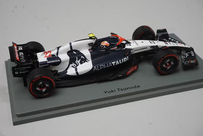 1:43 SPARK S8572 Alfa Tauri AT04 Scuderia Bahrain GP 2023 #22 Yuki Tsunoda