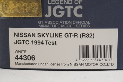 1:43 EBBRO 44306 Nissan Skyline GT-R JGTC 1994 Test White model car