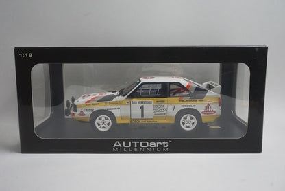 1:18 AUTOart 88501 Audi Sport Quattro Monte Carlo Rally 1985 #1 S. Blomqvist B. Cederberg