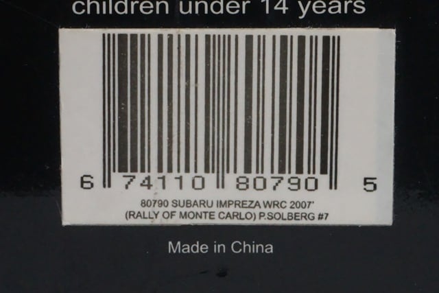 1:18 AUTOart 80790 Subaru Impreza WRC Monte Carlo Rally 2007 #7 P. Solberg