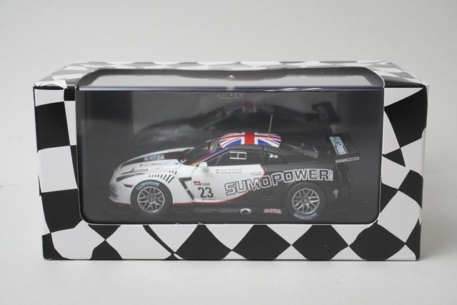 1:43 EBBRO 44383 Nissan GT-R GT1 Sumo Power GT 2010 #23 White Black model car