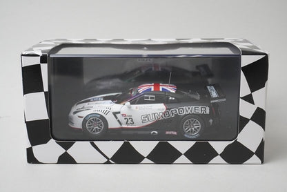 1:43 EBBRO 44383 Nissan GT-R GT1 Sumo Power GT 2010 #23 White Black model car