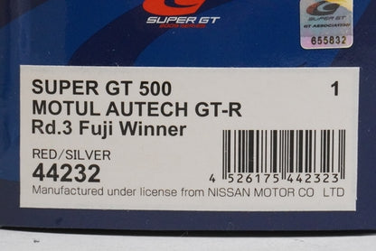 1:43 EBBRO 44232 Nissan Motul Autech GT-R Super GT500 Rd.3 Fuji 2009 #1 model car