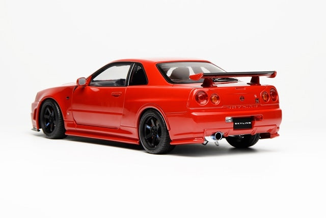 M83411 MOTORHELIX 1:18 Nissan SKYLINE GT-R R34 CUSTOMIZED VERSION ACTIVE RED model car