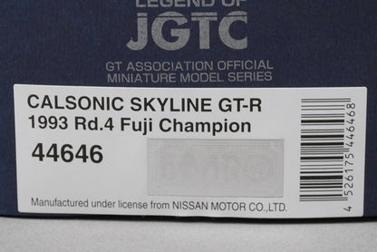 1:43 EBBRO 44646 Nissan Calsonic Skyline GT-R Rd.4 Fuji Champion 1993 #2 model car